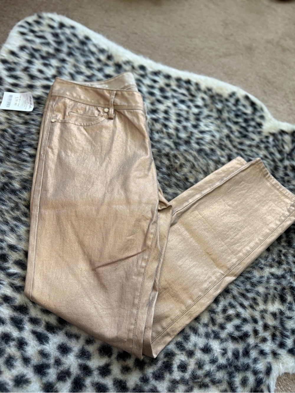 Lilly Pulitzer Metallic Rose Gold Skinny Jeans